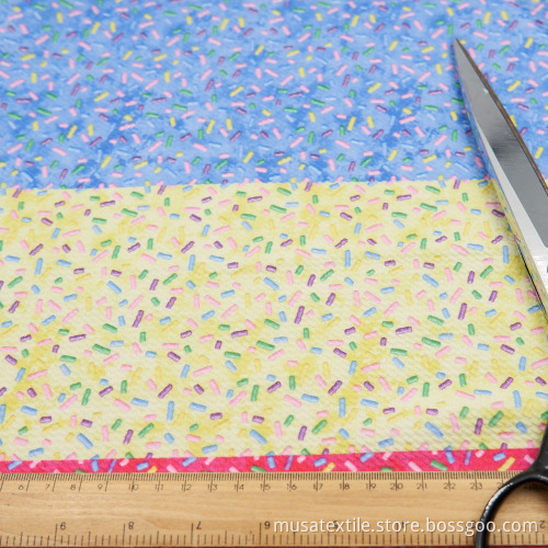 Benutzerdefinierte Druckdesign Blume Cartoon Bullet Stoff